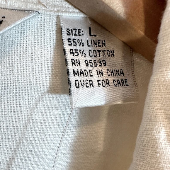 Nikki Valenti Womens Blazer Jacket Size L Linen Cotton Blend Pockets Buttons - Picture 4 of 12